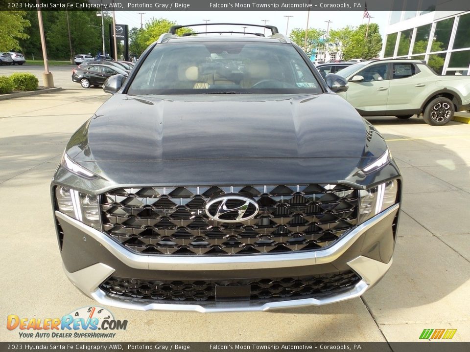 2023 Hyundai Santa Fe Calligraphy AWD Portofino Gray / Beige Photo #8