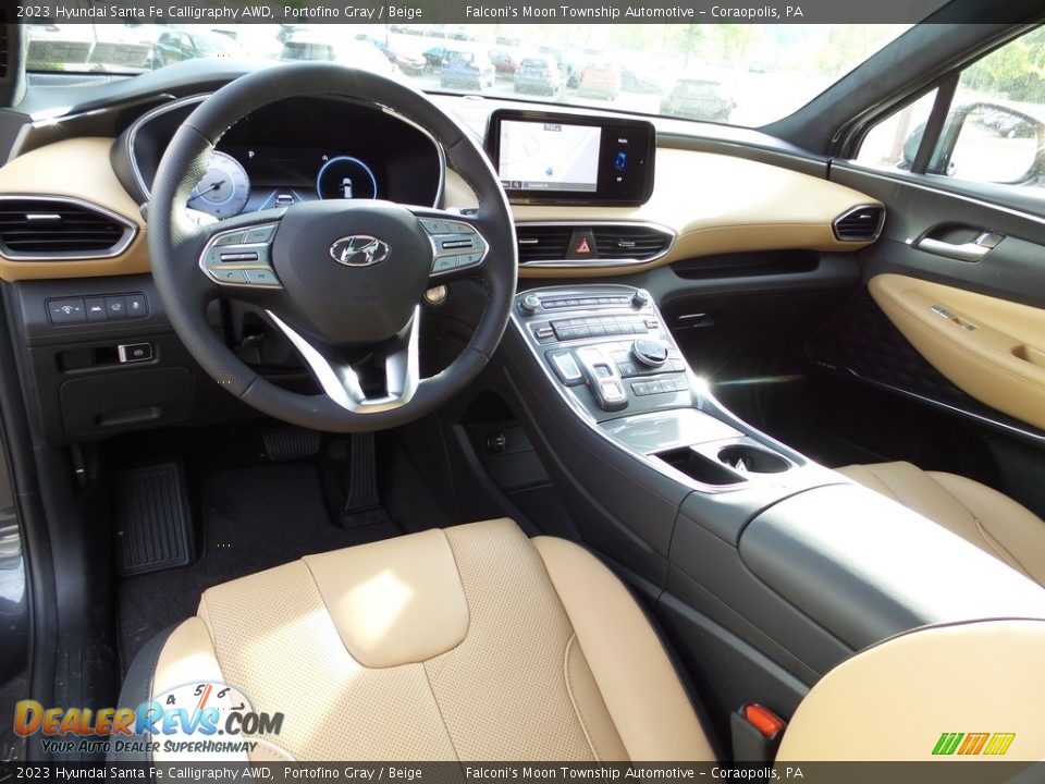 Beige Interior - 2023 Hyundai Santa Fe Calligraphy AWD Photo #13