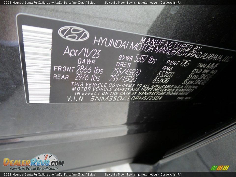 2023 Hyundai Santa Fe Calligraphy AWD Portofino Gray / Beige Photo #18