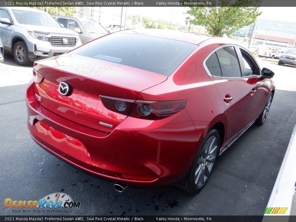2021 Mazda Mazda3 Preferred Sedan AWD Soul Red Crystal Metallic / Black Photo #7