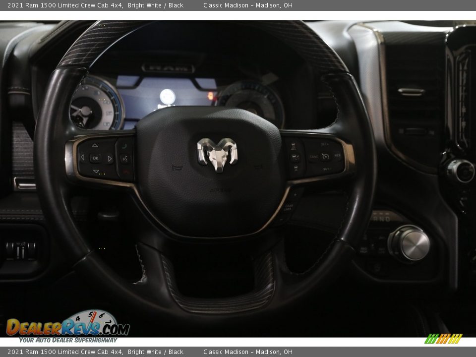 2021 Ram 1500 Limited Crew Cab 4x4 Bright White / Black Photo #7