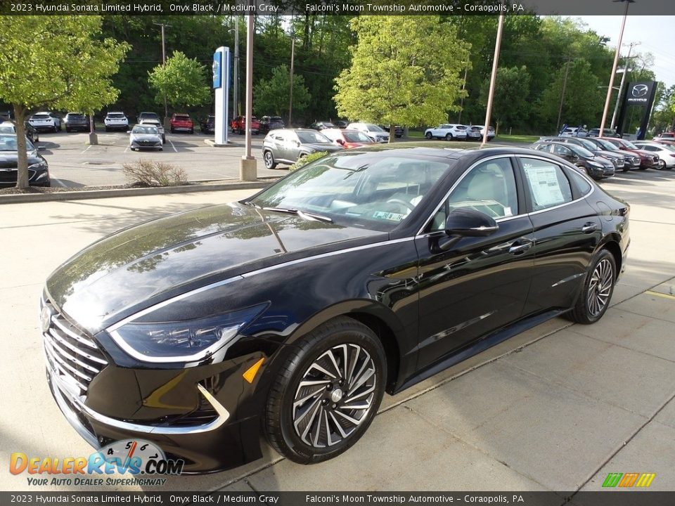 2023 Hyundai Sonata Limited Hybrid Onyx Black / Medium Gray Photo #6