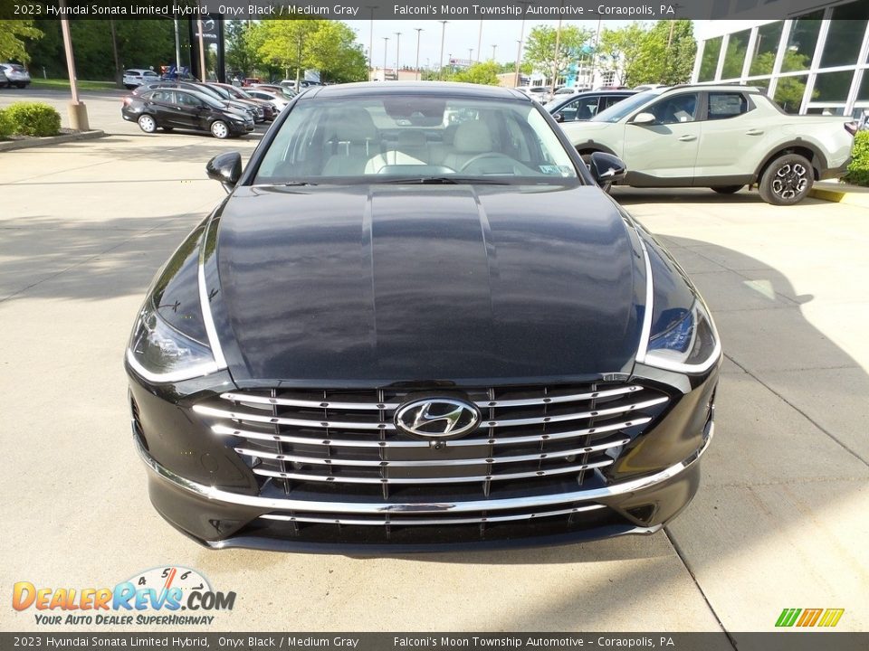 2023 Hyundai Sonata Limited Hybrid Onyx Black / Medium Gray Photo #7