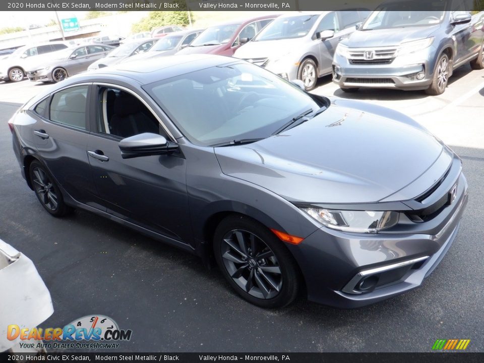 2020 Honda Civic EX Sedan Modern Steel Metallic / Black Photo #6