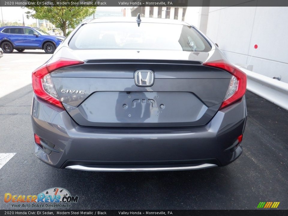 2020 Honda Civic EX Sedan Modern Steel Metallic / Black Photo #8