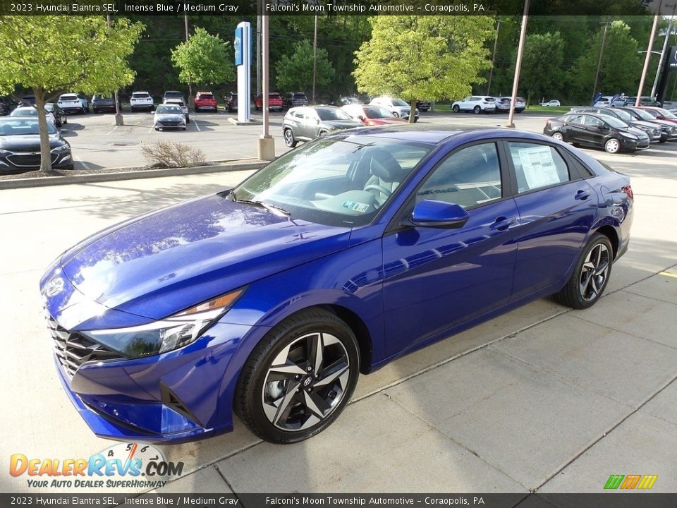 2023 Hyundai Elantra SEL Intense Blue / Medium Gray Photo #7