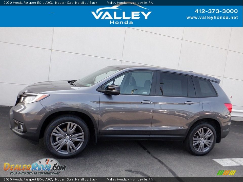 2020 Honda Passport EX-L AWD Modern Steel Metallic / Black Photo #2