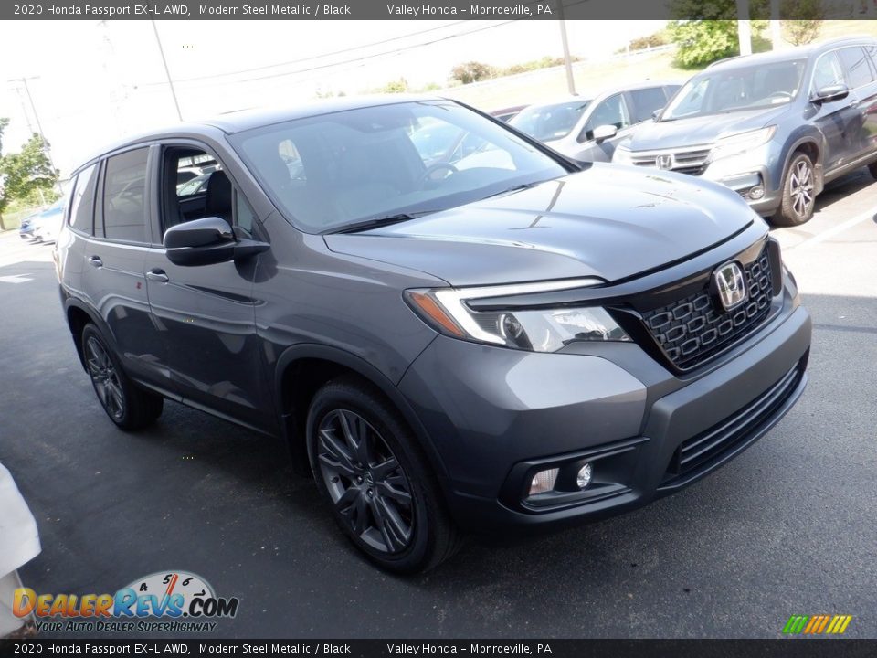 2020 Honda Passport EX-L AWD Modern Steel Metallic / Black Photo #6