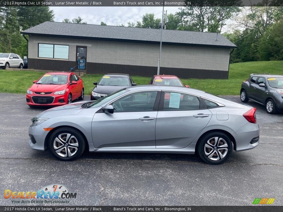 2017 Honda Civic LX Sedan Lunar Silver Metallic / Black Photo #1