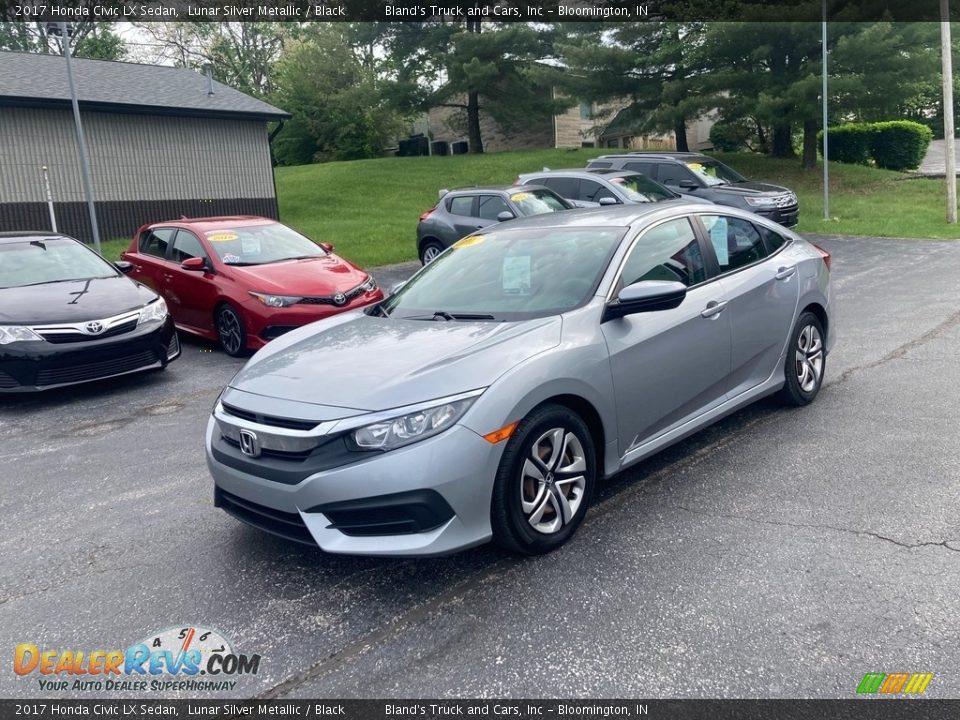 2017 Honda Civic LX Sedan Lunar Silver Metallic / Black Photo #2