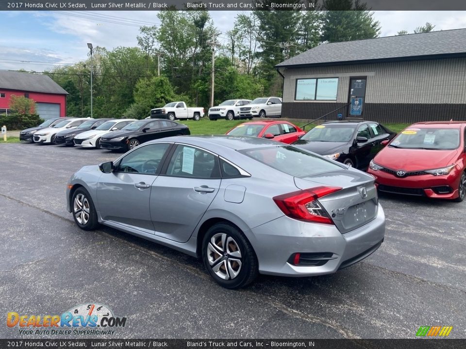 2017 Honda Civic LX Sedan Lunar Silver Metallic / Black Photo #3