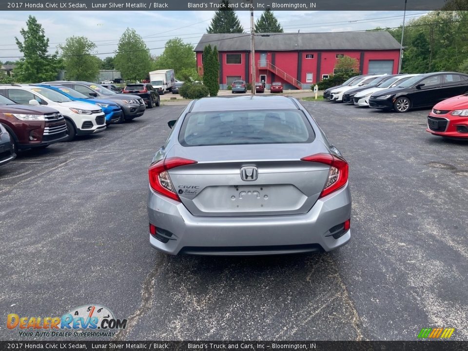 2017 Honda Civic LX Sedan Lunar Silver Metallic / Black Photo #4