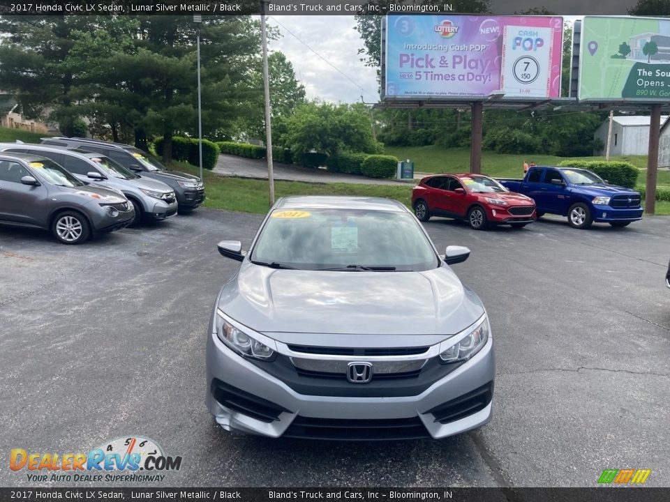 2017 Honda Civic LX Sedan Lunar Silver Metallic / Black Photo #5