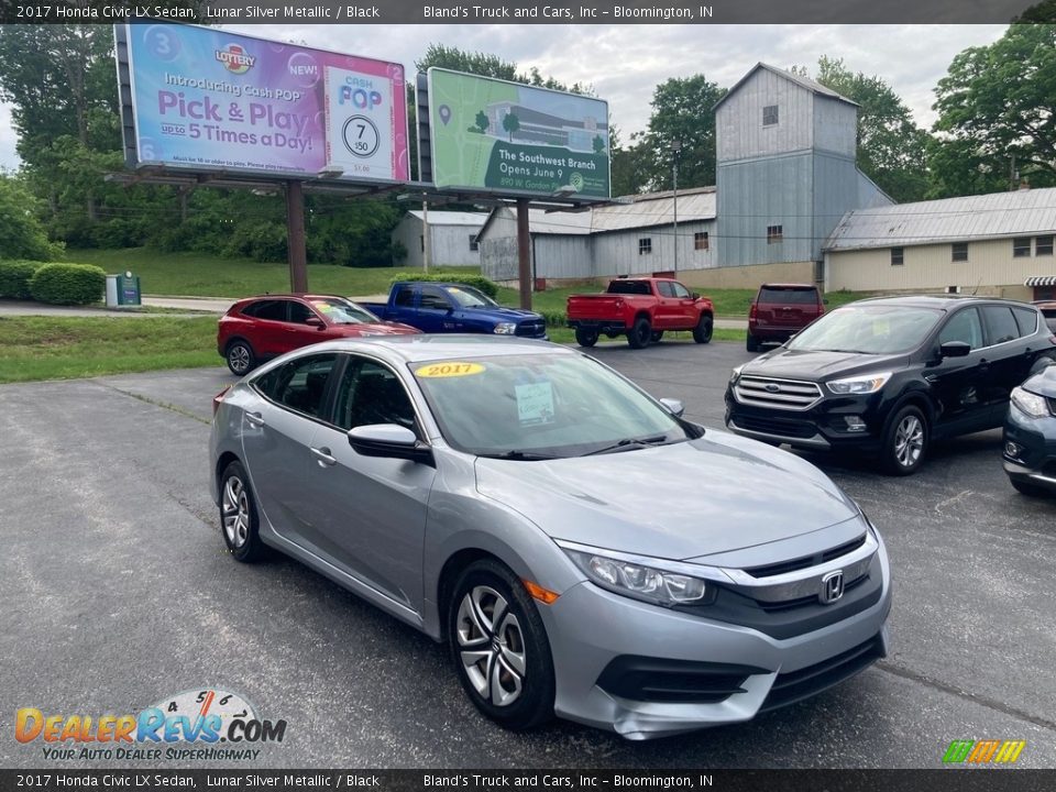 2017 Honda Civic LX Sedan Lunar Silver Metallic / Black Photo #6