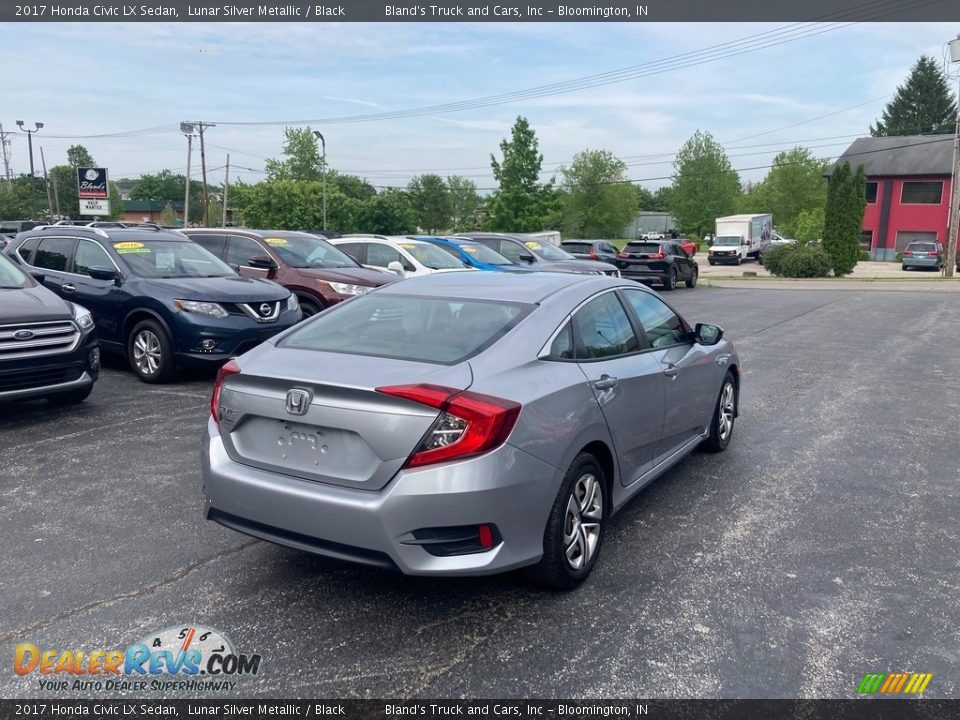 2017 Honda Civic LX Sedan Lunar Silver Metallic / Black Photo #7