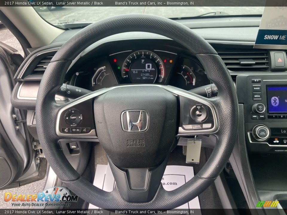 2017 Honda Civic LX Sedan Lunar Silver Metallic / Black Photo #18