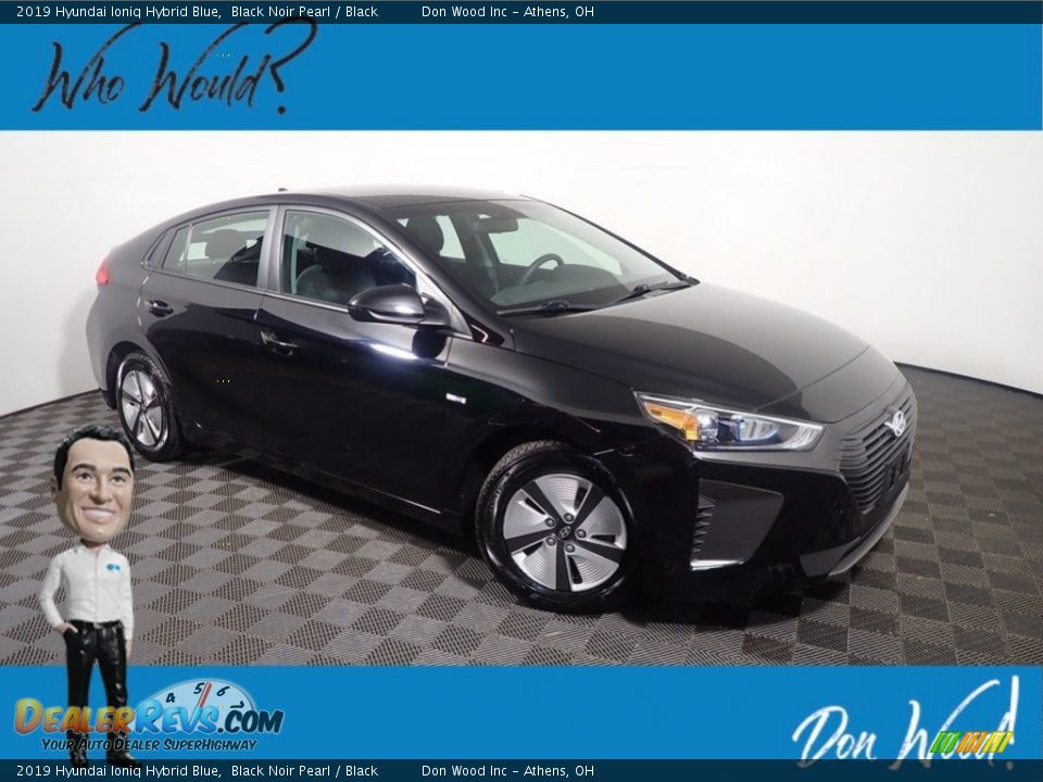 2019 Hyundai Ioniq Hybrid Blue Black Noir Pearl / Black Photo #1