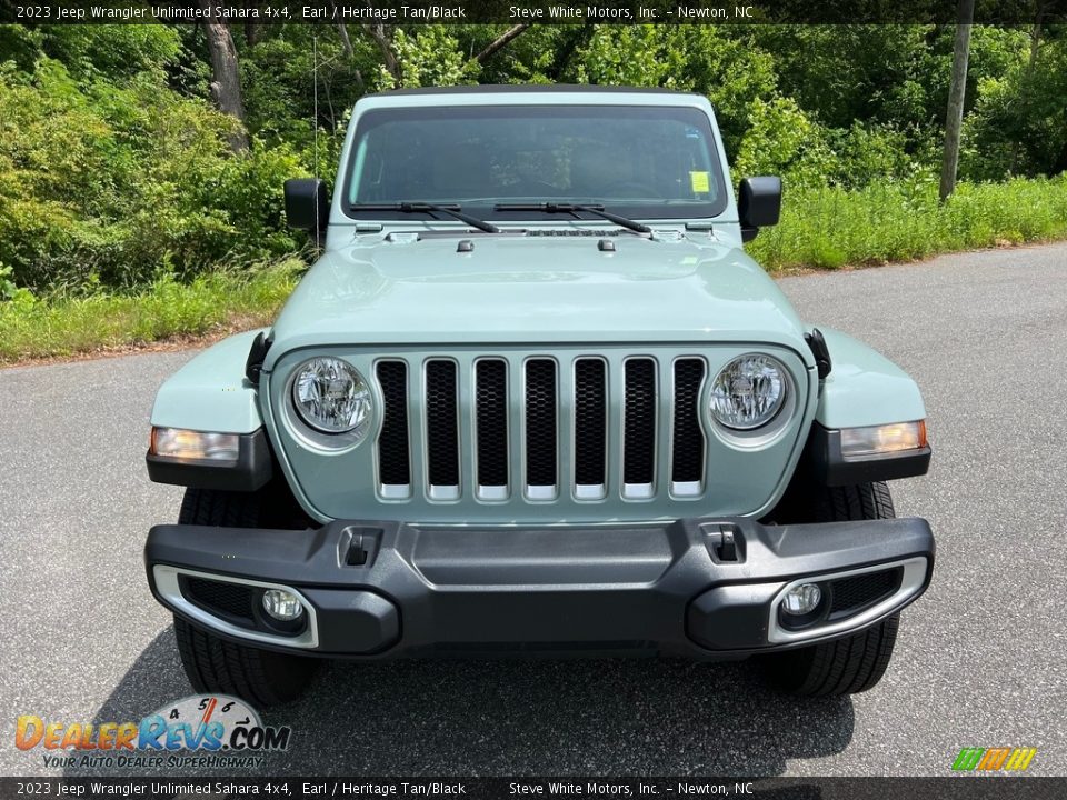 2023 Jeep Wrangler Unlimited Sahara 4x4 Earl / Heritage Tan/Black Photo #3