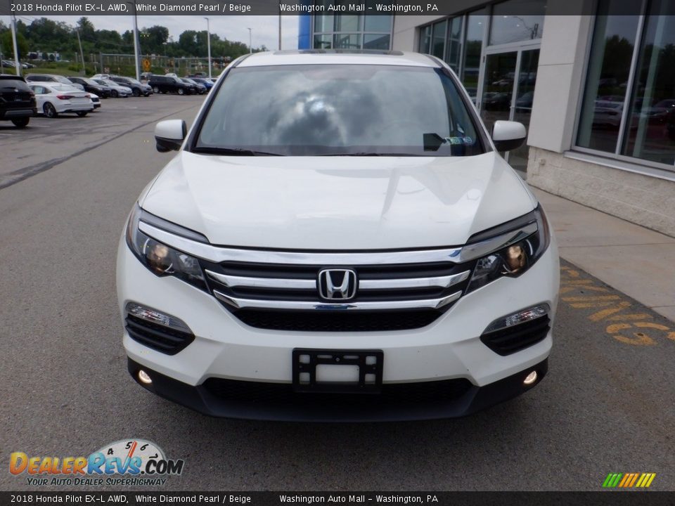 2018 Honda Pilot EX-L AWD White Diamond Pearl / Beige Photo #5