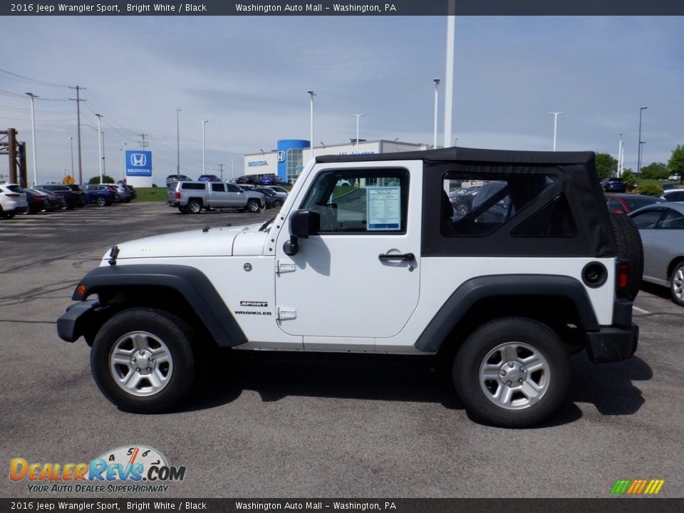 2016 Jeep Wrangler Sport Bright White / Black Photo #6