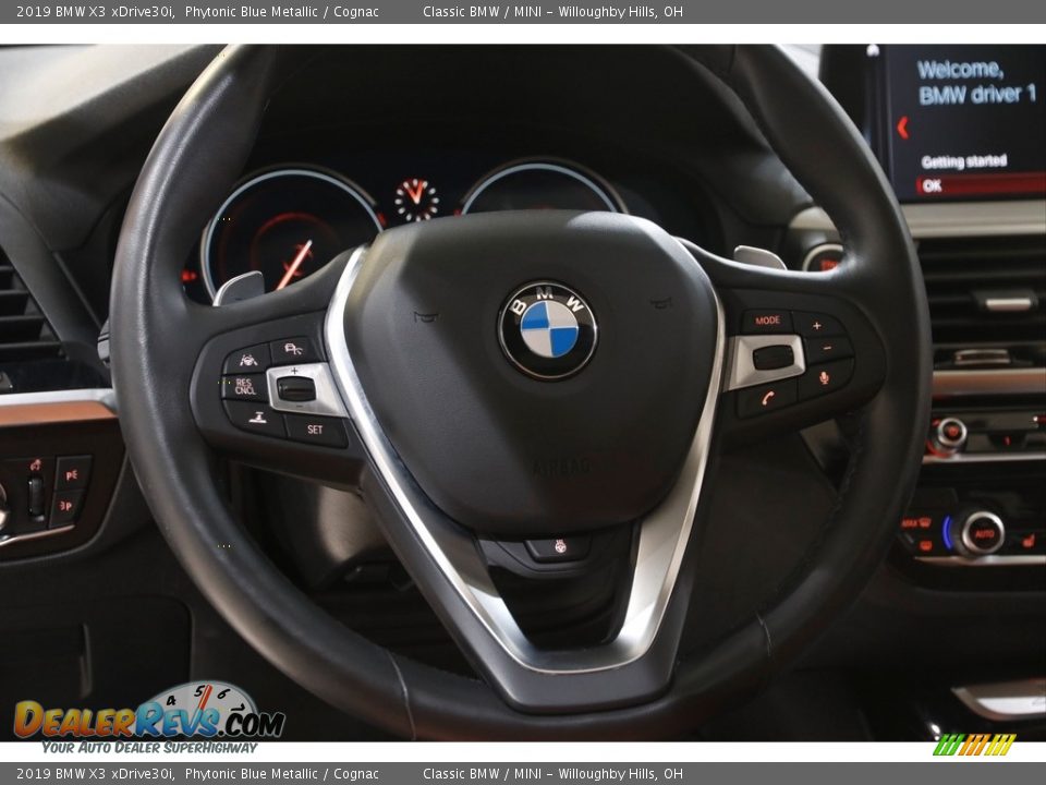 2019 BMW X3 xDrive30i Phytonic Blue Metallic / Cognac Photo #7