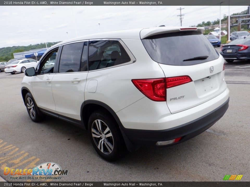 2018 Honda Pilot EX-L AWD White Diamond Pearl / Beige Photo #8