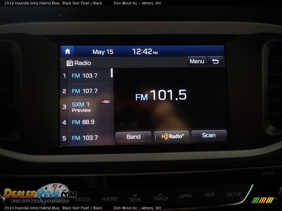 2019 Hyundai Ioniq Hybrid Blue Black Noir Pearl / Black Photo #22