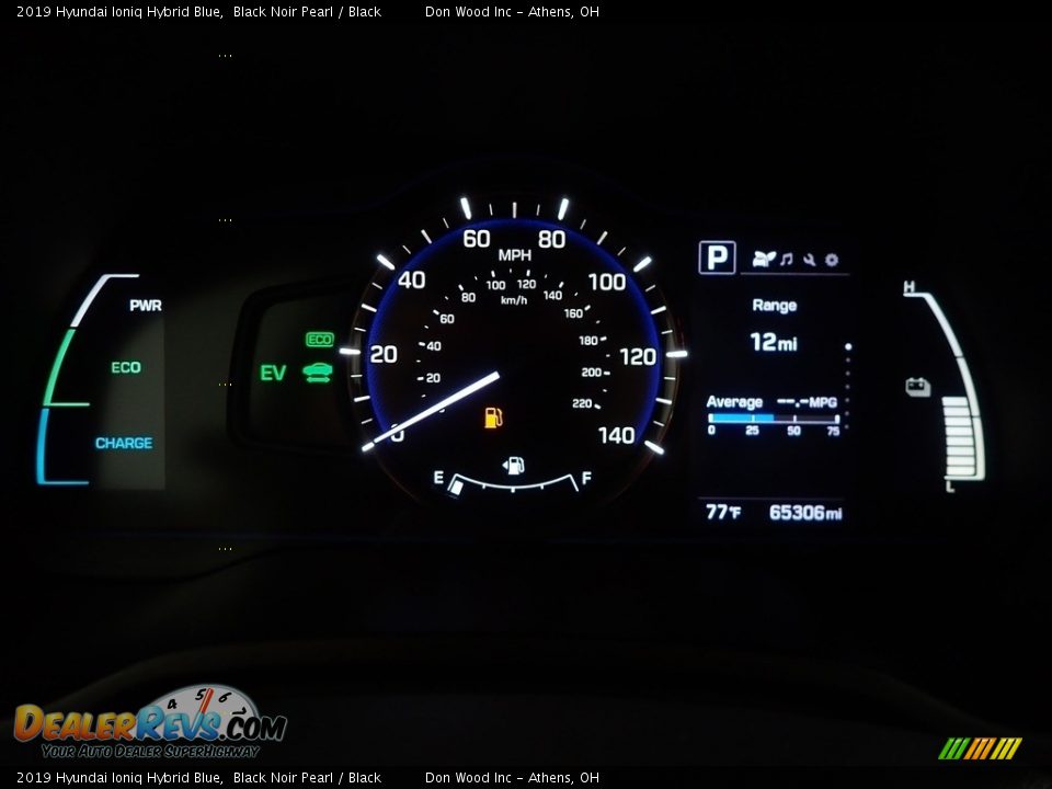 2019 Hyundai Ioniq Hybrid Blue Black Noir Pearl / Black Photo #24