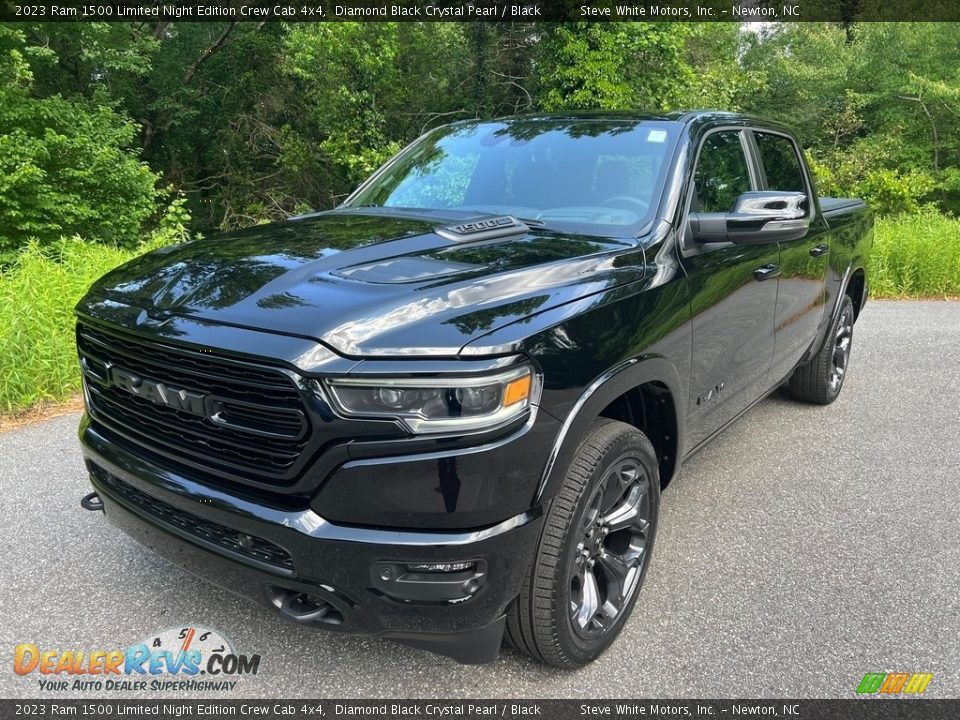 2023 Ram 1500 Limited Night Edition Crew Cab 4x4 Diamond Black Crystal Pearl / Black Photo #2