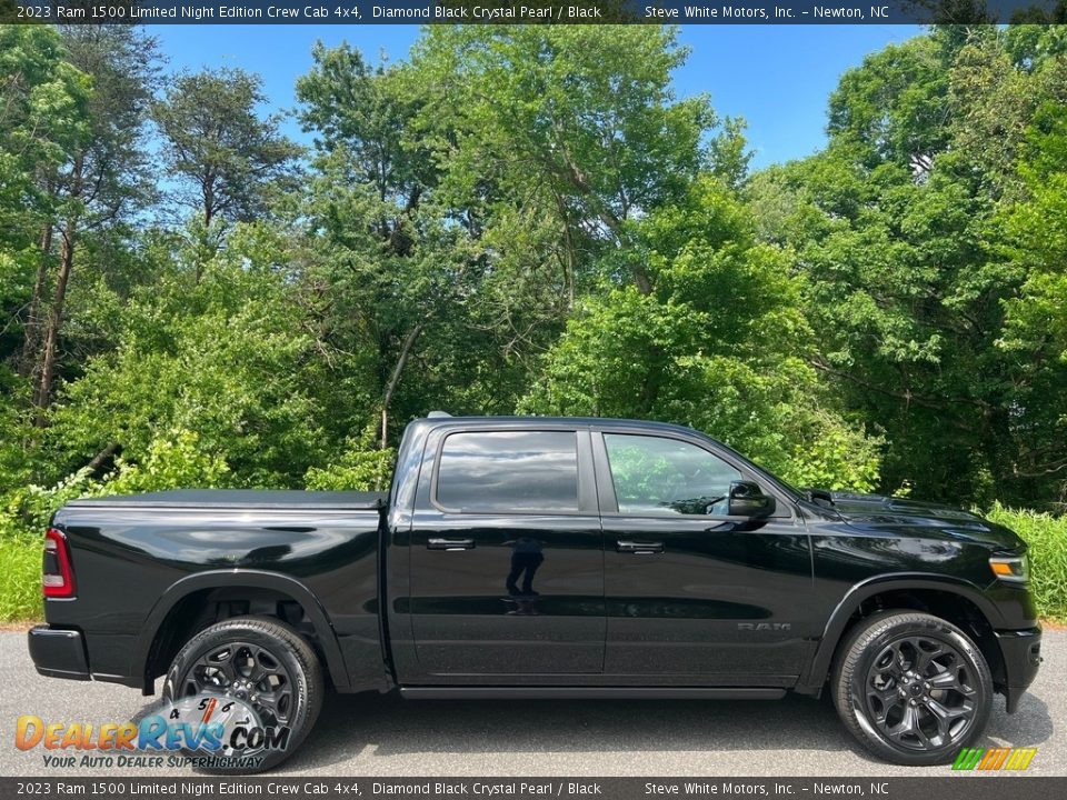 Diamond Black Crystal Pearl 2023 Ram 1500 Limited Night Edition Crew Cab 4x4 Photo #5