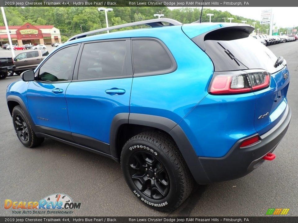 2019 Jeep Cherokee Trailhawk 4x4 Hydro Blue Pearl / Black Photo #3