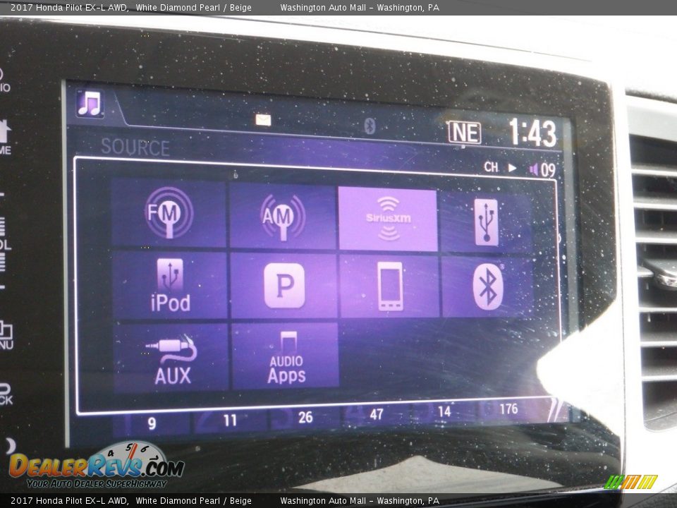 2017 Honda Pilot EX-L AWD White Diamond Pearl / Beige Photo #22