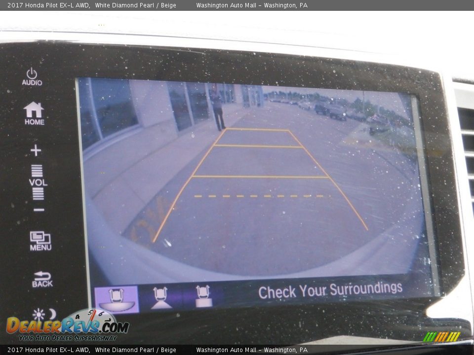 2017 Honda Pilot EX-L AWD White Diamond Pearl / Beige Photo #23
