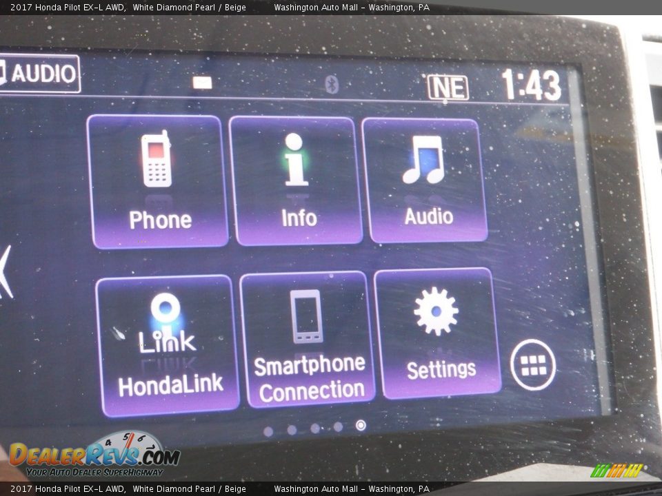 2017 Honda Pilot EX-L AWD White Diamond Pearl / Beige Photo #24