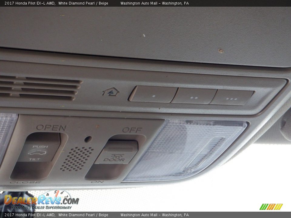 2017 Honda Pilot EX-L AWD White Diamond Pearl / Beige Photo #25