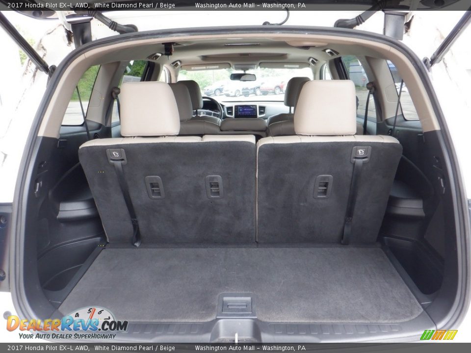 2017 Honda Pilot EX-L AWD White Diamond Pearl / Beige Photo #34