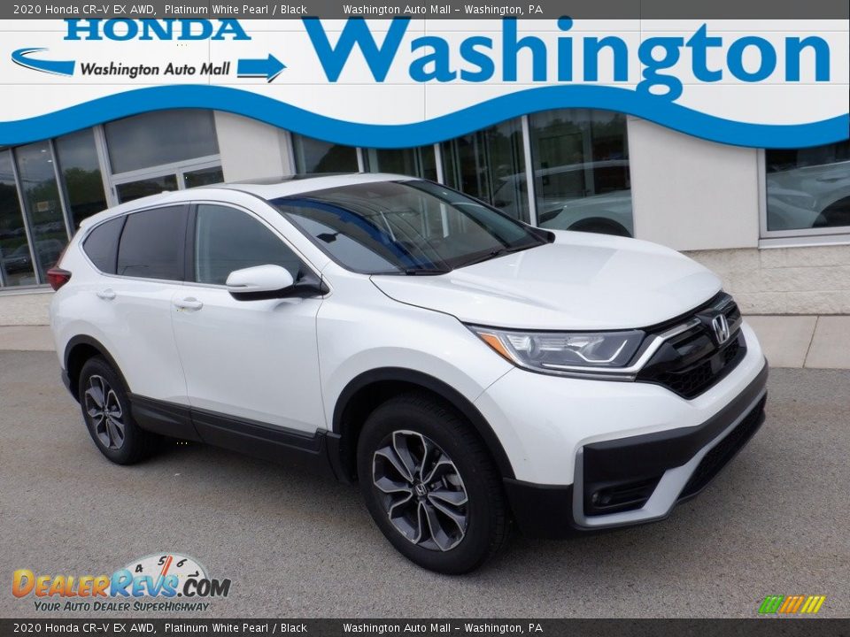 2020 Honda CR-V EX AWD Platinum White Pearl / Black Photo #1