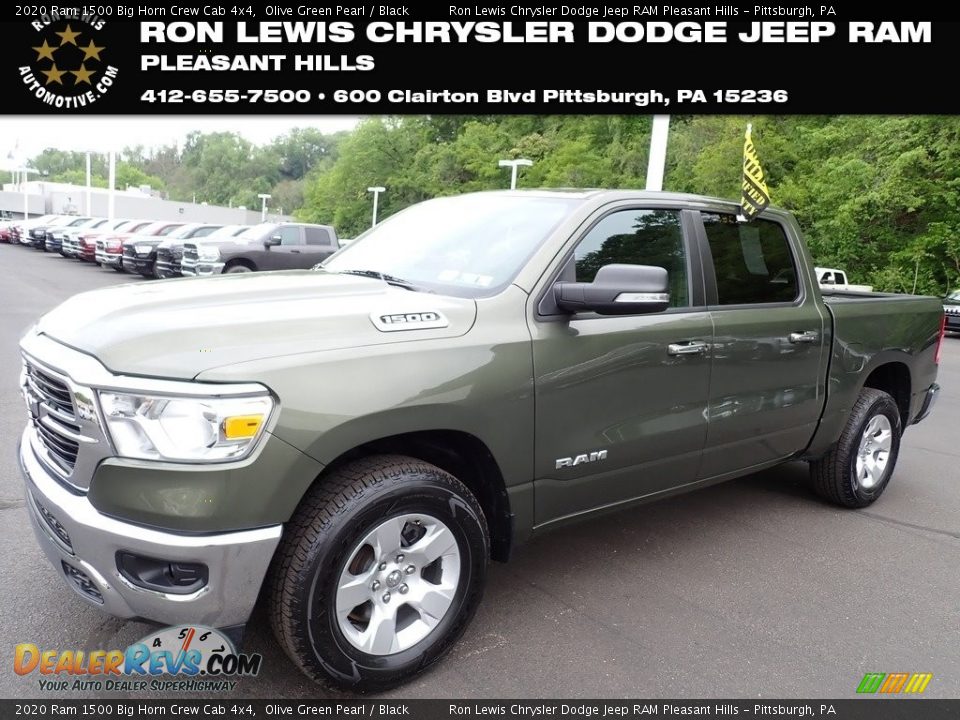 2020 Ram 1500 Big Horn Crew Cab 4x4 Olive Green Pearl / Black Photo #1