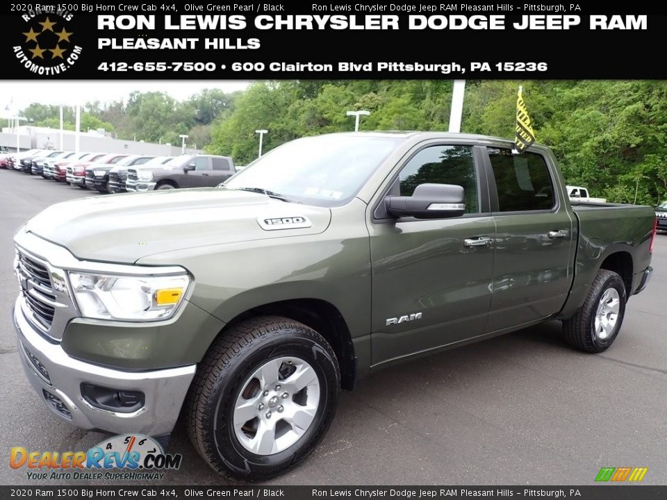 2020 Ram 1500 Big Horn Crew Cab 4x4 Olive Green Pearl / Black Photo #1