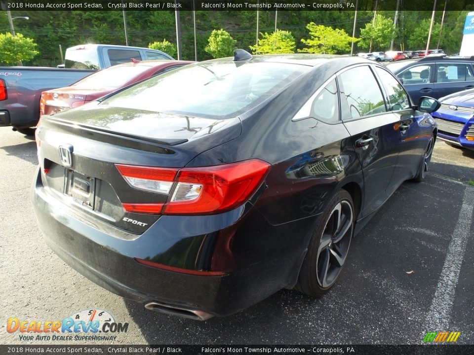 2018 Honda Accord Sport Sedan Crystal Black Pearl / Black Photo #4