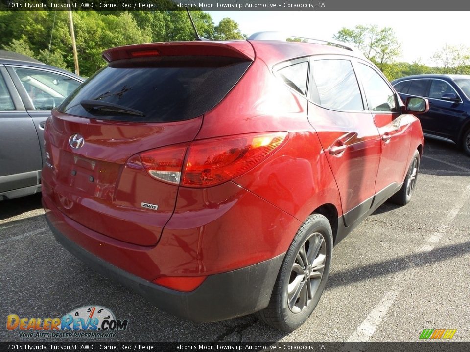 2015 Hyundai Tucson SE AWD Garnet Red / Beige Photo #4