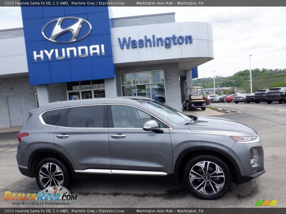 2020 Hyundai Santa Fe SEL 2.0 AWD Machine Gray / Espresso/Gray Photo #2