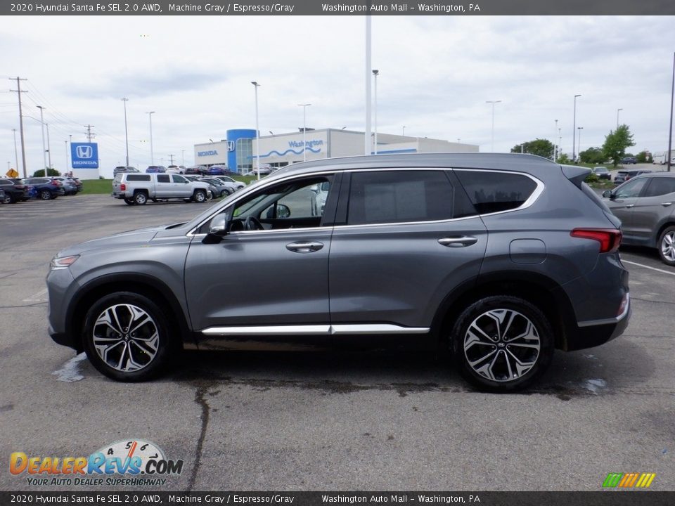 2020 Hyundai Santa Fe SEL 2.0 AWD Machine Gray / Espresso/Gray Photo #6