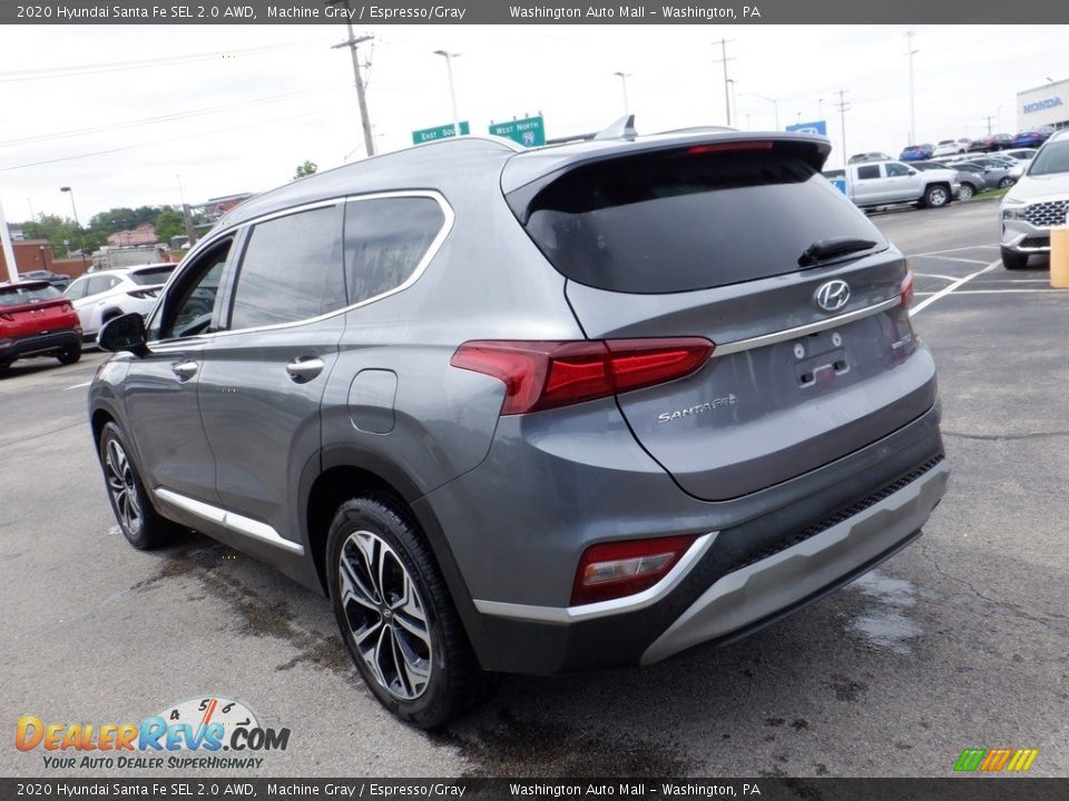 2020 Hyundai Santa Fe SEL 2.0 AWD Machine Gray / Espresso/Gray Photo #7