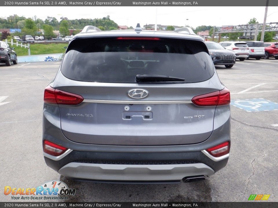 2020 Hyundai Santa Fe SEL 2.0 AWD Machine Gray / Espresso/Gray Photo #8