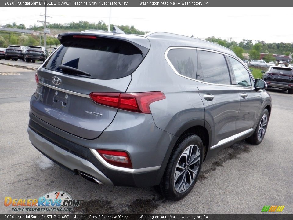 2020 Hyundai Santa Fe SEL 2.0 AWD Machine Gray / Espresso/Gray Photo #9