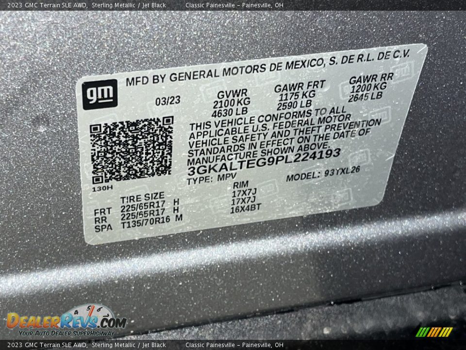 2023 GMC Terrain SLE AWD Sterling Metallic / Jet Black Photo #31