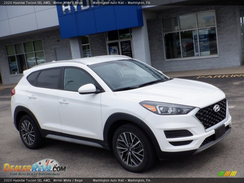 2020 Hyundai Tucson SEL AWD Winter White / Beige Photo #1