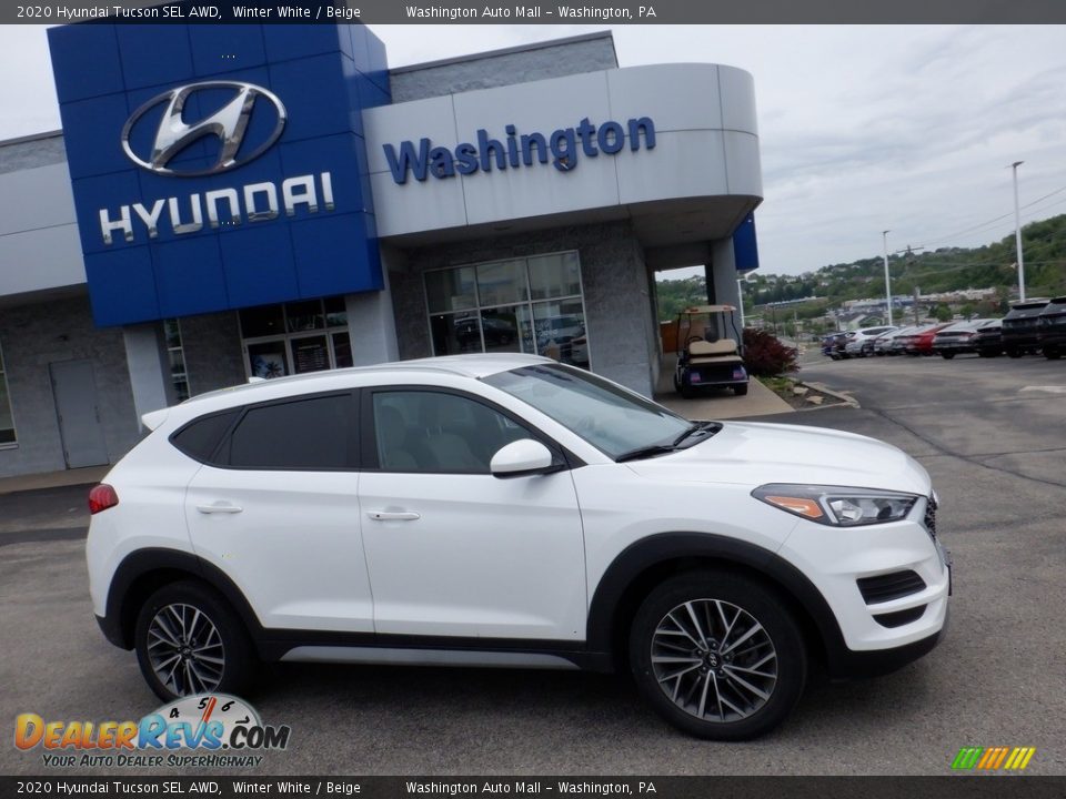 2020 Hyundai Tucson SEL AWD Winter White / Beige Photo #2