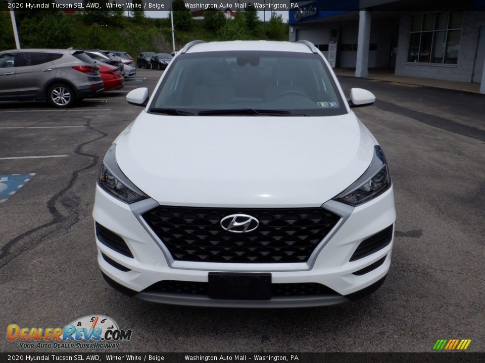 2020 Hyundai Tucson SEL AWD Winter White / Beige Photo #3